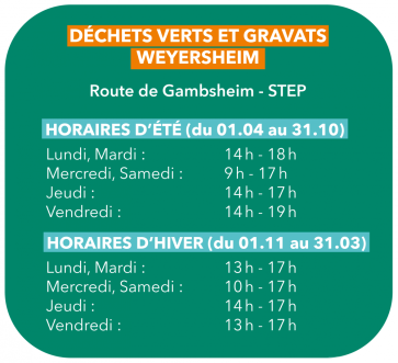 horaires_weyersheim_déchèterie
